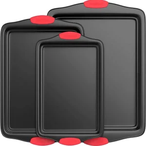 A baking tray with white background